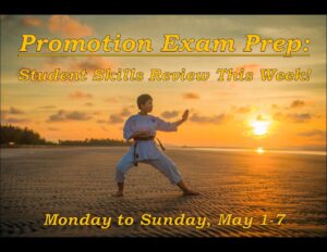 broadway family karate exam prep week